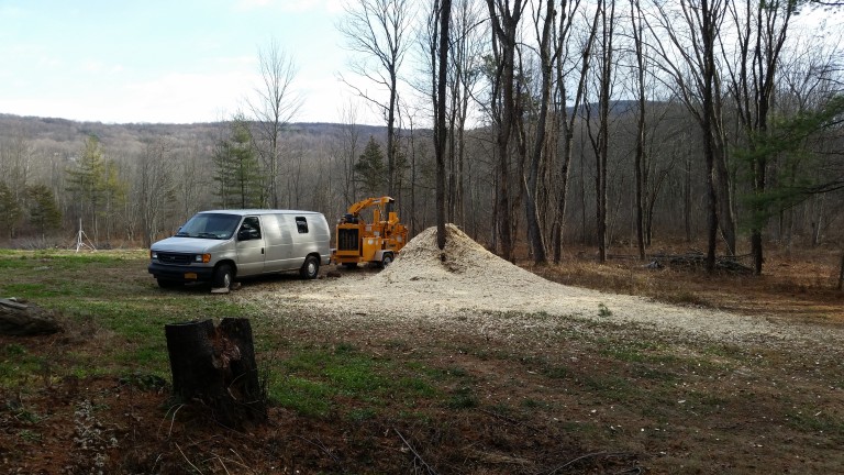 Ground cover for new paths on the farm